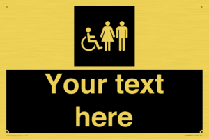 Custom information: black panel disabled female and male